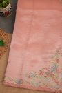 Fancy Tissue Peach Saree