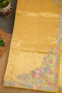 Fancy Tissue Yellow Saree