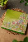 Fancy Tissue Parrot Green Saree