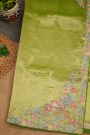 Fancy Tissue Parrot Green Saree