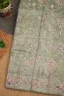 Fancy Tissue Sage Green Saree