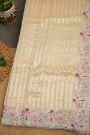 Fancy Tissue Cream Saree