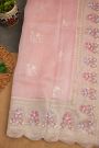 Fancy Tissue Baby Pink Saree