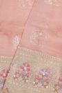Fancy Tissue Baby Pink Saree