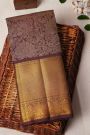 Kancheepuram Silk Brown Saree