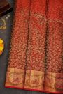 Kancheepuram Silk Meenakari Maroon Saree