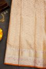 Kancheepuram Silk Meenakari Peach Saree
