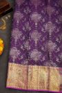 Kancheepuram Silk Meenakari Purple Saree