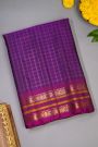 Gadwal Silk Dark Purple Saree