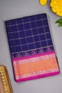 Gadwal Silk Navy Blue saree