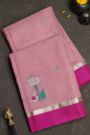 Zari Kota Baby Pink Saree