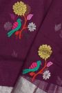 Zari Kota Wine Saree
