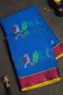 Zari Kota Blue Saree
