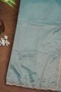 Fancy Tissue Crush Sky Blue Saree