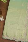 Fancy Tissue Sea Green Saree