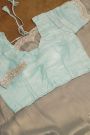 Fancy Tissue Ice Blue Saree