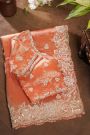 Fancy Tissue Orange Saree