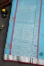 Zari Kota  Sky Blue Saree