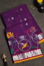Zari Kota Purple saree