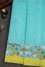 Zari Kota Sky Blue saree