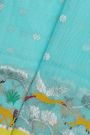 Zari Kota Sky Blue saree
