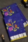 Zari Kota Navy Blue Saree