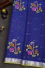 Zari Kota Navy Blue Saree