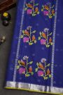 Zari Kota Navy Blue Saree