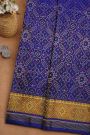 Patola Navy Blue Silk Saree