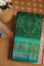 Patola Silk Bottle Green Saree