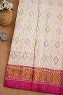 Patola Silk Off White Saree