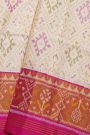 Patola Silk Off White Saree
