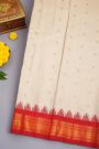 Gadwal Silk Off White Saree