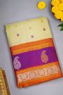 Gadwal Silk Light Yellow Saree