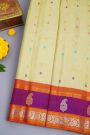 Gadwal Silk Light Yellow Saree