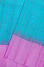 Gadwal Silk Sky Blue Saree
