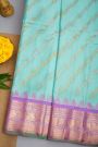 Gadwal Silk Sky Blue Saree