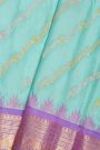 Gadwal Silk Sky Blue Saree