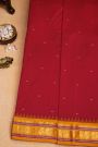 Narayanpet Silk Maroon Saree