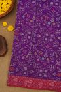 Khaadi Cotton Royal Blue Saree