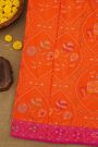 Khaadi Cotton Orange Saree