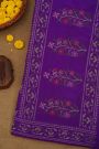 Khaadi Cotton Purple Saree