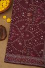 Khaadi Cotton  Brown Saree