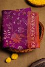 Khaadi Cotton Purple Saree