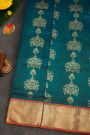 Venkatagiri Silk Teal Blue Saree