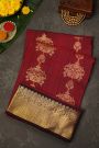 Venkatagiri Silk Maroon Saree