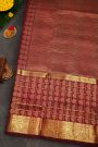 Venkatagiri Silk Maroon Saree