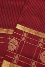 Venkatagiri Silk Maroon Saree