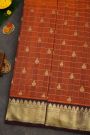 Venkatagiri Silk Rust Saree