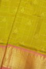 Venkatagiri Silk Lime Yellow Saree
